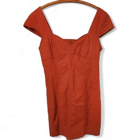 Urban outfitters burnt orange dress large boho chic cottagecore - Picture 4 of 7